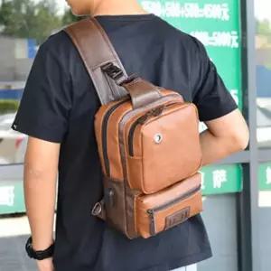 스퀘어핏 레더 슬링백 크로스백 방수 도난방지 여행백 옆으로매는가방 어깨가방