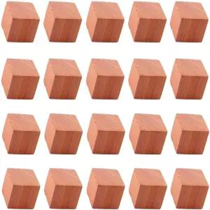 20피스 시더 블록 스퀘어 판자 칩 나무 큐브 공간 보관 액세서리 의류 보관용