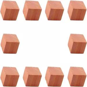 10피스 시더 블록 스퀘어 판자 칩 나무 큐브 공간 보관 액세서리 의류 보관용
