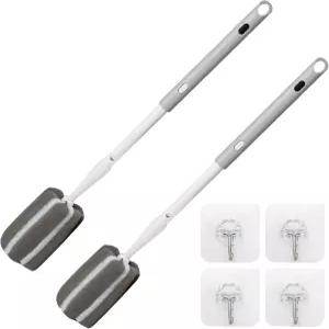 클린스프라이트 스펀지 병 브러시 조절 가능한 긴 손잡이 최대 14.5인치 u201DH 고밀도 폼 및 스크러버