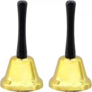 크리스마스 결혼식 이벤트에 적합한 메프로탈 핸드벨 2개 레스토랑 호텔 서비스 알림 및 지원 콜벨 골드