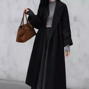 [다잇템] 여성 빅사이즈 드로우코드 FW 클래식 수트핏 롱코트 혁대 클래식_24155544_588872