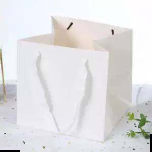화이트 정사각 쇼핑백 용돈케이크 팔순 환갑 서프라이즈 생신 반전 돈티슈 생일 남편 칠순
