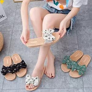여자 리본슬리퍼 스타 슬리퍼 썸머 반바지신발-WFIKMN3