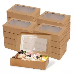 5/10/20pcs 케이크 빵집 상자 창 캔디 쿠키 디저트 도넛 상자 결혼식 생일 파티 용품 크리스마스 선물 포장
