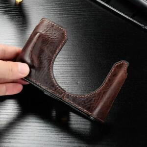 라이카 Q3용  가죽 카메라 케이스 하프 바디 핸드메이드 가방