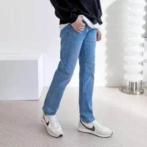 남자하의 SIN 800-44남성빅사이즈스판슬림일자라이트블루청바지 WFJHSLW