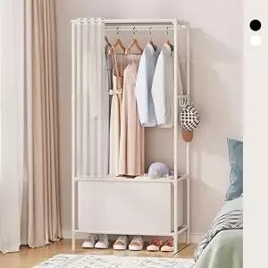 고품질 간이옷장 행거 휴대용 옷보관함 스탠드 간이옷장 옷보관함 WFIMJNI