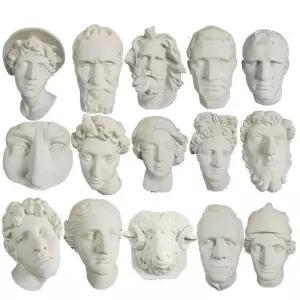 모델 조각 인물화 데생 데스크탑 벽걸이 기본 석고상 머리 소묘 두개골 있는 미술 파르테논