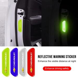 4개세트 자동차 반사 스트립 경고 스티커 배지 쉐보레 스파크 캡티바 카마로 로바 아베오 후방 보기 스타일