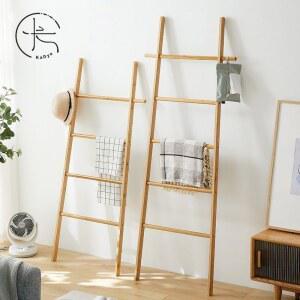사다리 옷걸이 수건 바구니 4단 스탠딩 나무 벽거치형 빈티지 소품