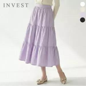 [인베스트] 티어드 밴딩 롱 스커트_IN6S1SK8080