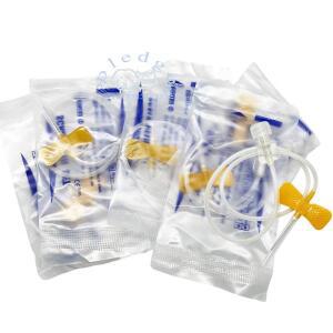 100개입 일회용 25G 수의학 주입 세트 - 소동물 수액 치료용 주황색 코드 나비형 바늘