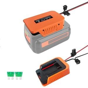 블랙 앤 데커용 DIY 어댑터 커넥터, 배터리 전원 마운트 도크 거치대, 전동 공구용 14AWG 파워 휠 36V, 40