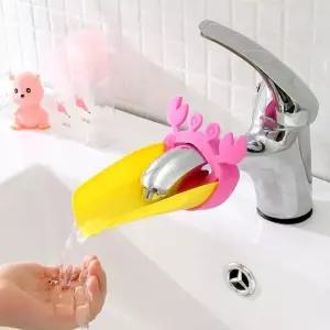 아기 손씻기 놀이 수도꼭지 연장 꽃게 디자인 욕실 세면도구 용품