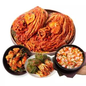 도미솔김치 박미희김치 보쌈김치6+총각김치3+홍나박김치2.5+파김치1.5(4종,13kg)