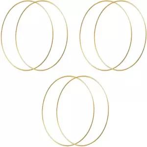 호히야 12 메탈 플로럴 후프 링 6팩 4mm 두께의 금화환 DIY 마크레임 드림 캐처 결혼식 벽걸이 및 홈