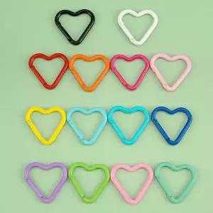 하트 디자인 카리비너 키링 다용도 장식 열쇠고리