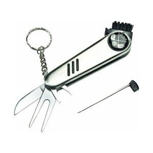 골프 멀티툴 스테인리스 스틸 실버 볼 마커 피치 리페어러 클럽 브러시 키링 골프 액세서리