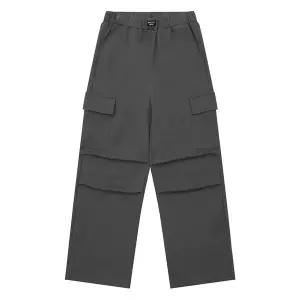 [소이]25S5752 주니어 봄가을 차콜 카고 파라슈트 스트링 셋업바지_US
