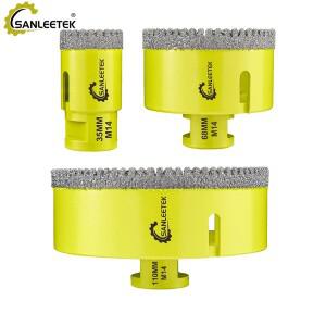 SANLEETEK M14 다이아몬드 드릴 비트 6-110mm 타일 구멍 톱 건식 대리석 화강암 세라믹 도구 앵글 그라인더