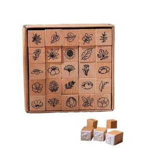 장인 도장 장식용 나무 도장 25개는 꽃, 미니, 작은 도장으로 제작되며 DIY 프로젝트, 카드 제작, 가정 장식에 완벽합니다