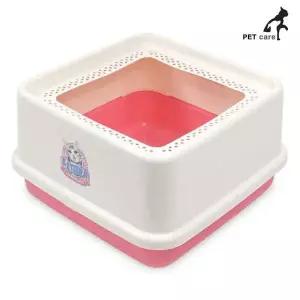 [알티피아]캣아이디어 탑엔트리 엣지 고양이 화장실 (핑크) (CL201)