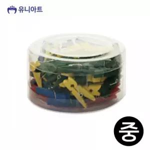 유니아트 5000 칼라 나무집게 (중) (통)