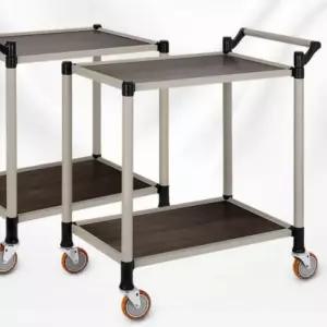 선반 이동식 형 2단 트롤리 바퀴 달린 수납장 트레이