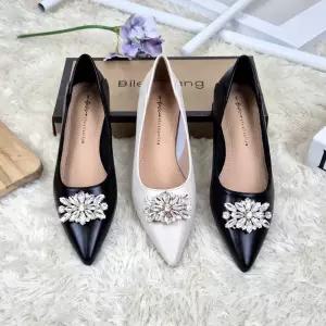 제이시 발편한 스틸레토 큐빅 웨딩 여성구두 3cm K394
