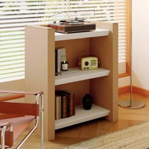 조립식 종이 책장 갈색 선반 골판지 가구 책꽂이 서재 DIY 가벼운 거실 튼튼한