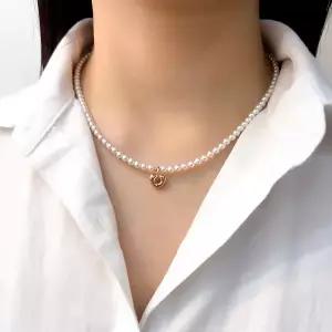 [오팔하우스] 14k 4mm 스왈진주 하트 목걸이 OPPN0683