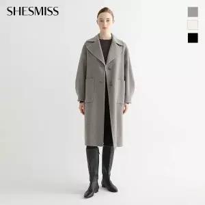 [백화점 정품]  쉬즈미스 뉴이어 정상가 울 캐시미어 블렌드 핸드메이드 코트
