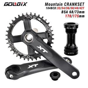 GOLDIX XT 자전거 크랭크 셋 104BCD 와이드 좁은 체인 링 170/175mm 길이 단조 SHIMANO/SRAM 11-12Speed