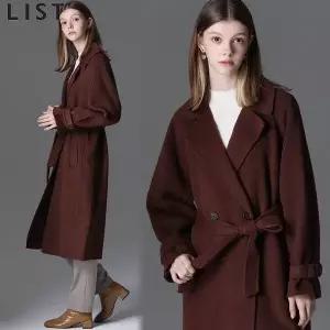 [매장 정품]  리스트 클래식 벨티드 반더블 핸드메이드 울코트