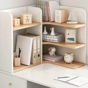 책장 책꽂이 책상꾸미기 정리함 블랙 모서리 2단 칸막이