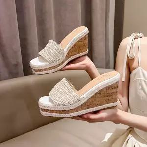 웨지힐 웨지샌들 통굽 샌들 웨지힐샌들 발편한 웨지 스트랩