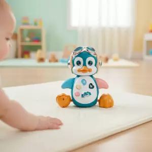 캐스B 터미타임 움직이는 펭귄 멜로디 불빛 장난감 배밀이 자장가 노래하는 인형 소근육발달