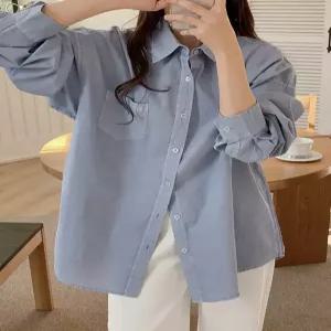 [컬러기획] 퍼스널 피그먼트 루즈핏 셔츠 86315 빅사이즈 여성의류