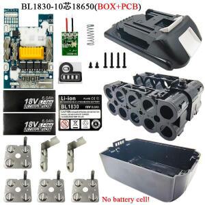 BL1830 10셀 18650 리튬 배터리 케이스 보관함 PCB 보호 회로 기판 (마키타 18V 이온 쉘 하우징용)