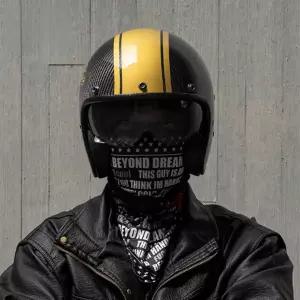 바이크 오토바이 반모헬맷 KEAZ DOT 인증 고성능 카본 파이버 3/4 헬멧 가을 겨울용 경량 편안함 쉘