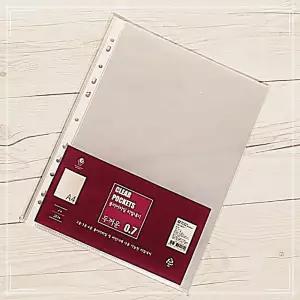 0.7T 두꺼운 A4 5팩100매 문구반점 클리어파일 클리어화일 내지 공 바인더 리필 속지 PSWB95071