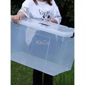 투명 리빙 특대형 플라스틱 350L 정리함 상자