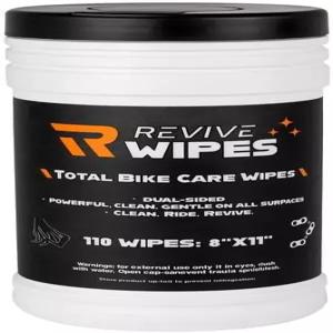 라이드 리바이브 바이크 기어 클리닝 물티슈 캐니스터 - 110 XL 양면 타월(8 x11 ) 헤비 듀티 그라임