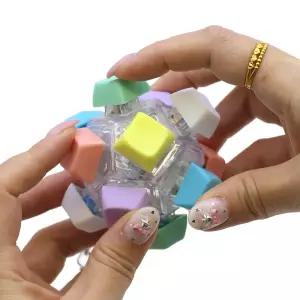 LED 12구 키보드 딸깍이 볼 키링 클릭커 키캡