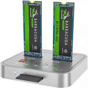 MAIWO K3016CL M.2 SATA/NVMe 도킹 스테이션 SD Express 슬롯이 있는 10Gbps USB-C SSD 복제기 원키