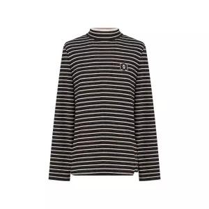 [크로커다일레이디] 크로커다일레이디 스트라이프 반넥 티셔츠 CLEWTS104