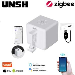 Tuya Zigbee 스마트 충전식 터치 핑거봇 플러스 게이트웨이 스위치 지원 로봇 버튼 푸셔 암 Alexa Google H