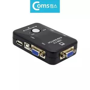 2대1 KVM USB 스위치 PC2대를 하나로 제어 분배기