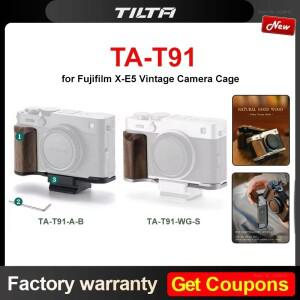 후지필름 X-E5 빈티지 카메라 케이지 베이스 키트 (마운팅 우드 그립 1/4 ARCA 퀵 릴리즈 포함) TA-T91.